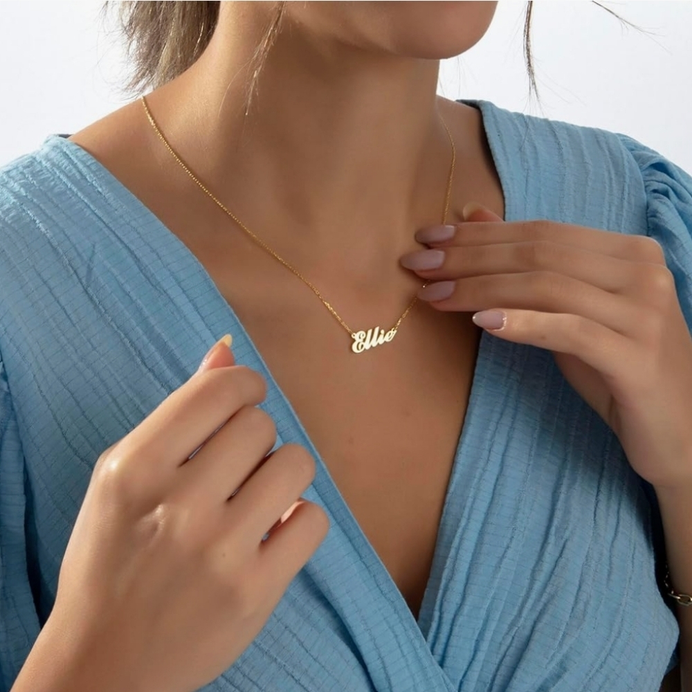 "Ellie" Intial Necklace Sterling Silver